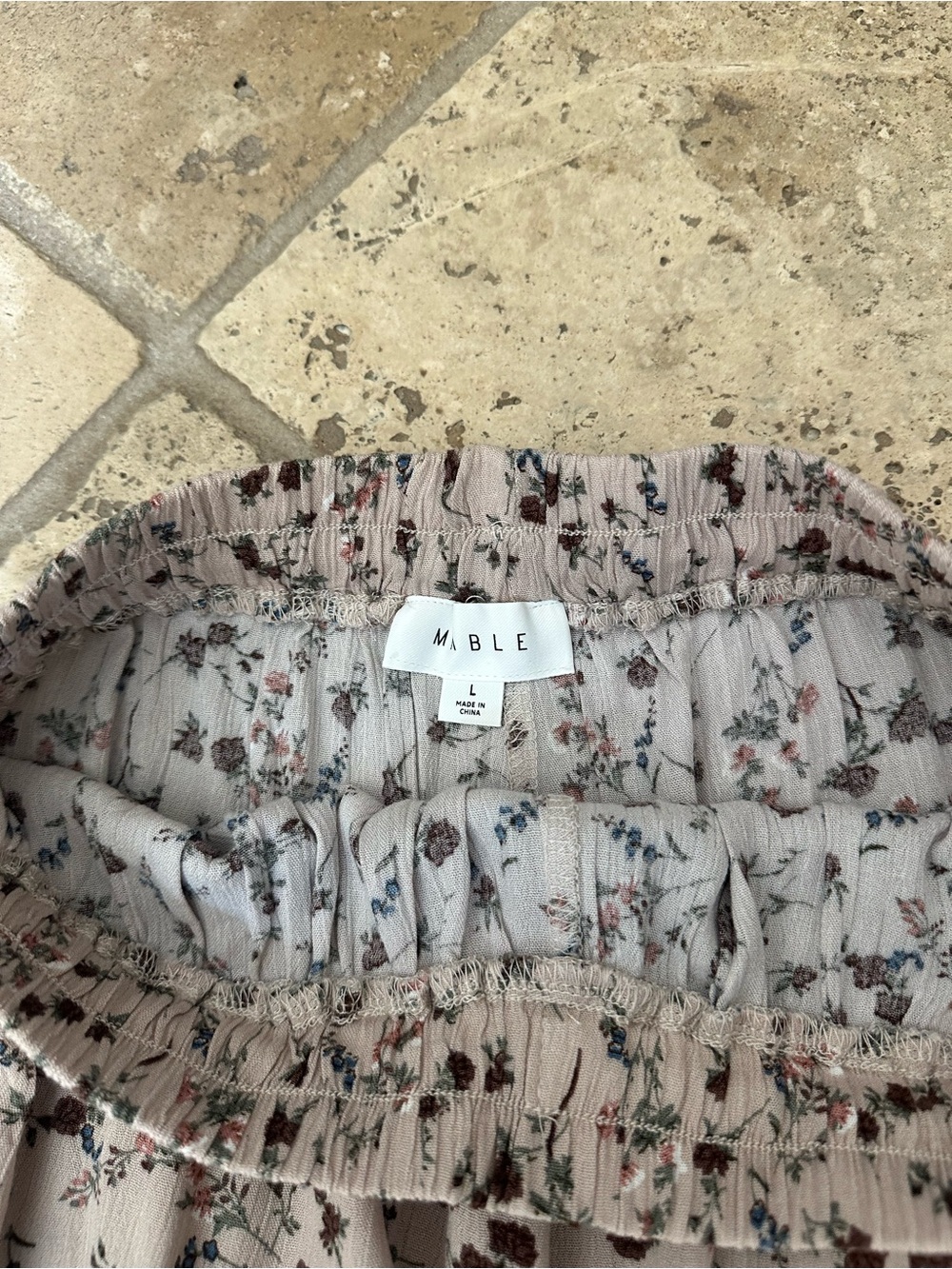 Light Floral Ruffled Mini Skort - Picture 3 of 4